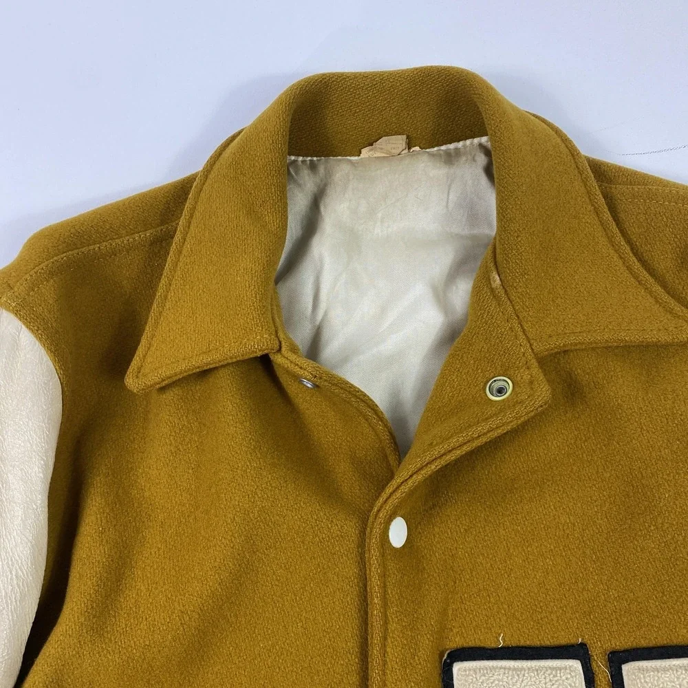 Vintage Nashville Sporting Goods Varsity Jacket Mens Medium 1968 Wool Leather